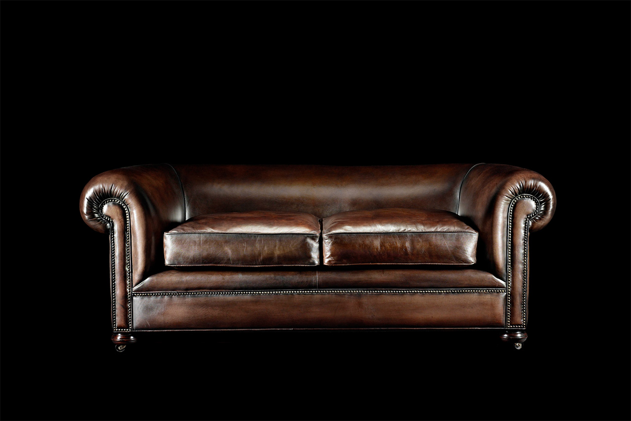 Charles Churchill Brown Hand-coloured Sofa