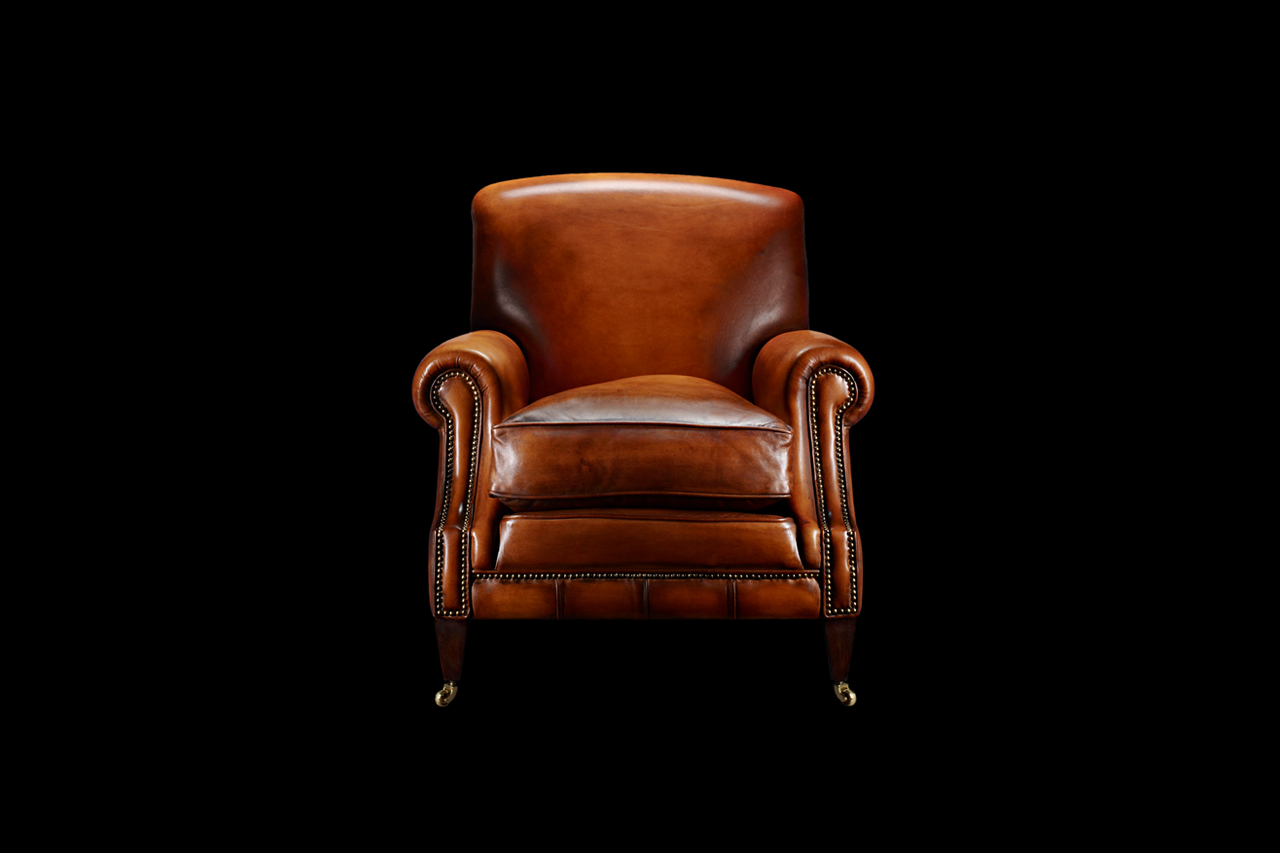 George Berkeley low profile chair with gentle back incline