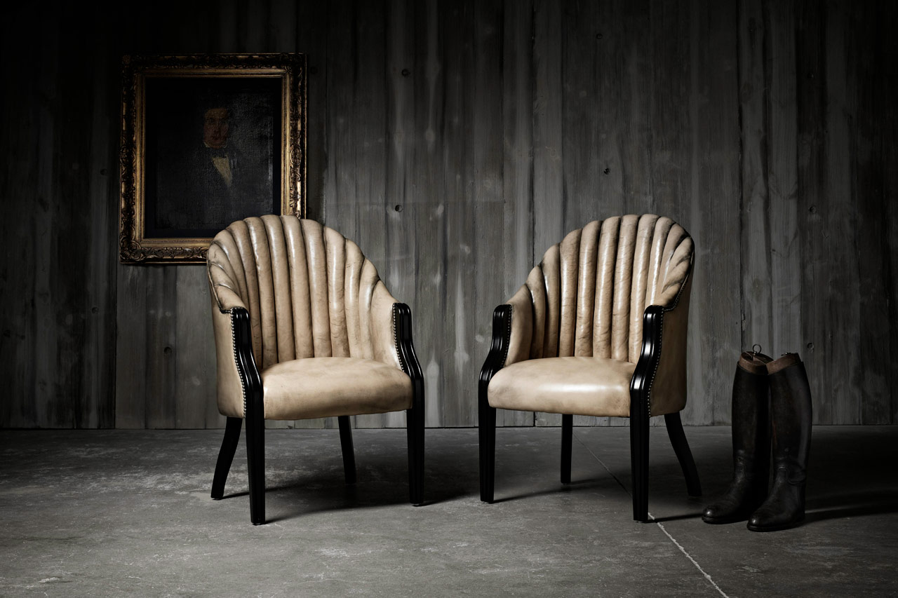 Belvedere Hand-Coloured Leather Chair