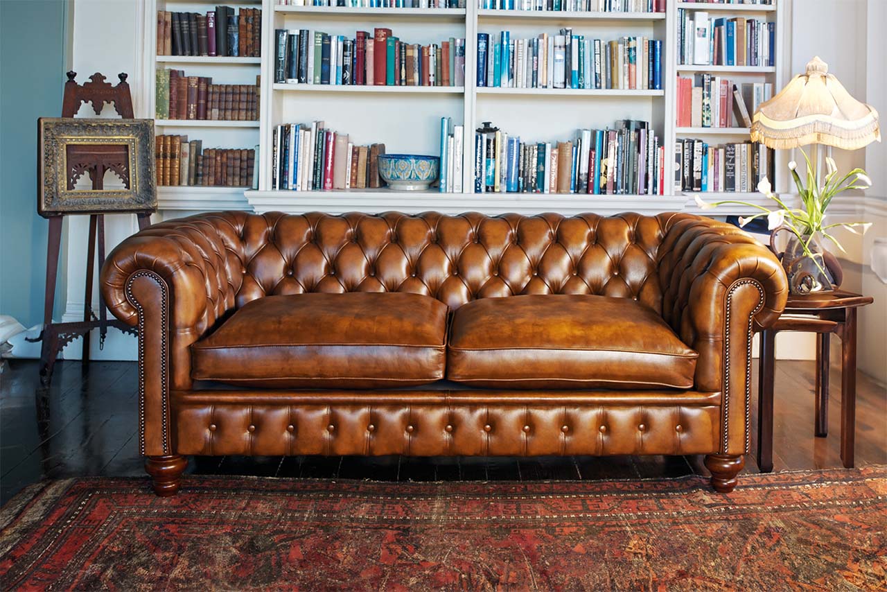 Classic Cromwell Brown Chesterfield Sofa