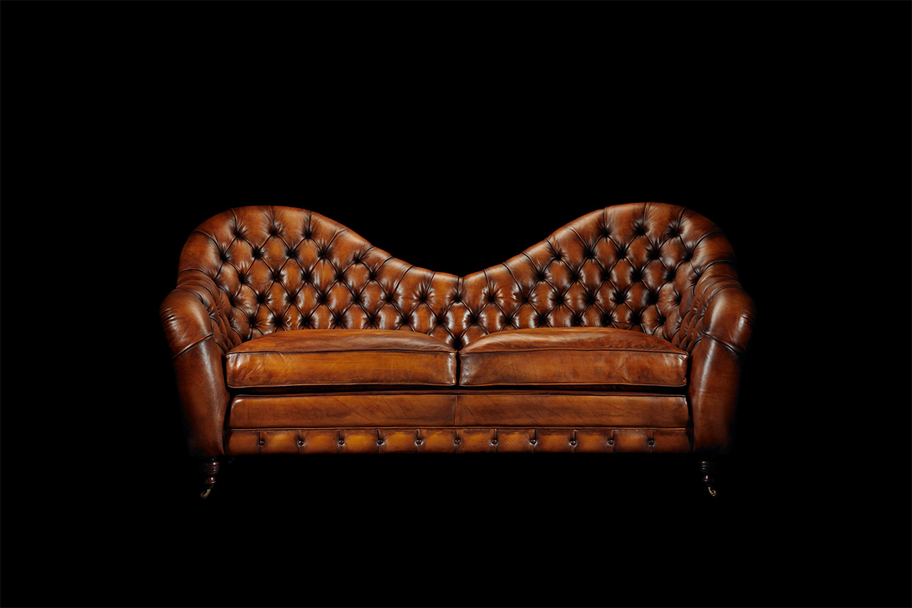 Francis Bacon Brown Chesterfield Sofa