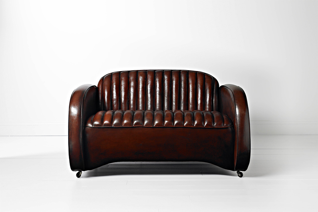 Mustang Hand-coloured Brown Sofa