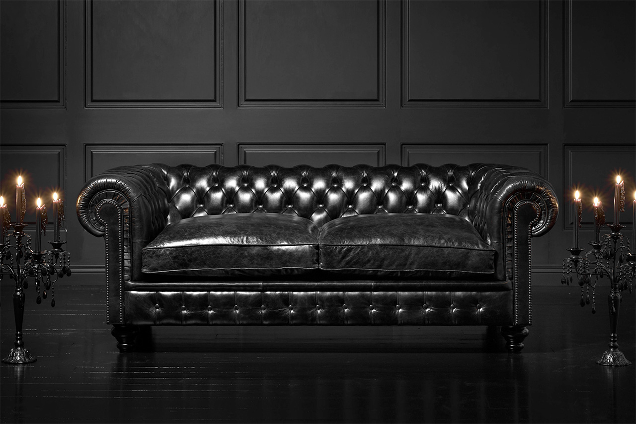 Cromwell Black Chesterfield Sofa