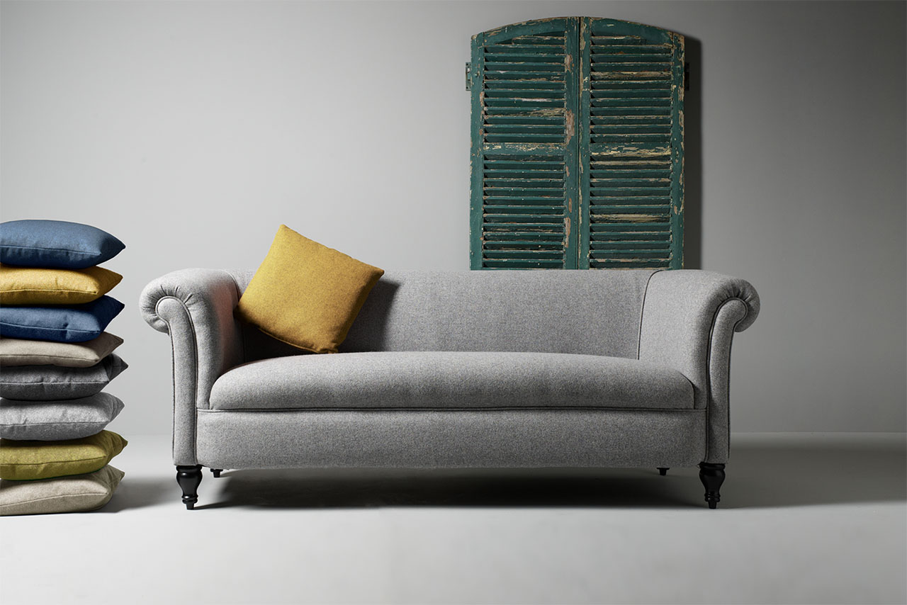 Madison Studio Grey Wool 3 Seater Sofa