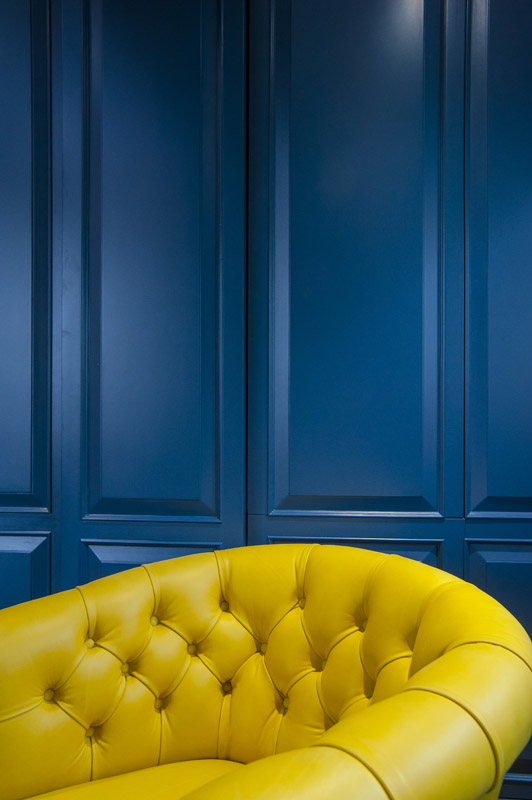detail
  of a yellow Oxford Tub chairs