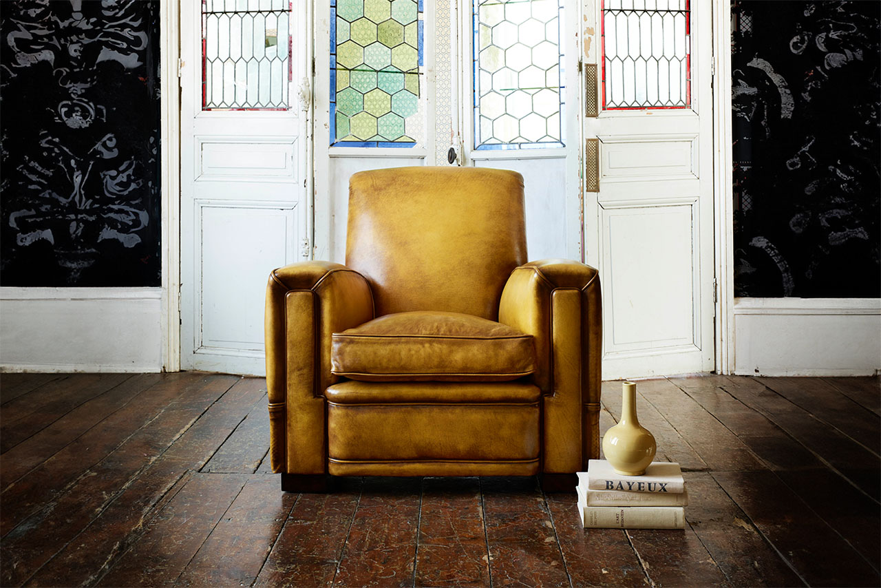 Chop Yellow Hand-Coloured Leather Chair