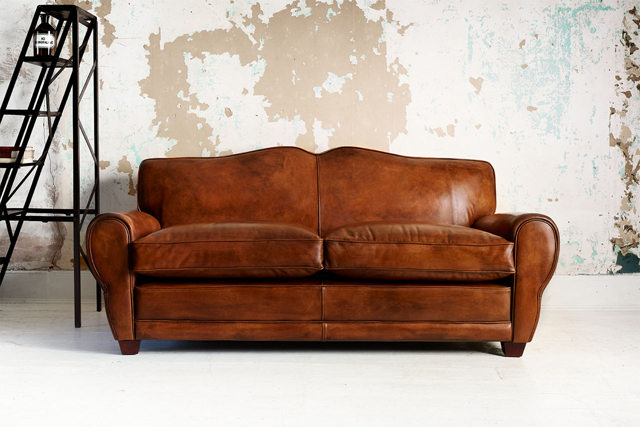 Walrus Hand-coloured Tan 2 Seater Sofa