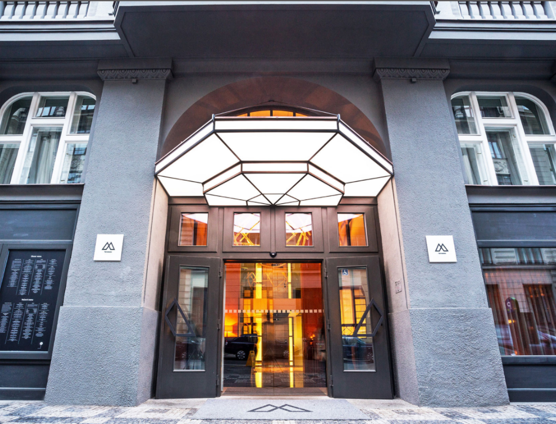 Emblem
  hotel entrance in Prague
