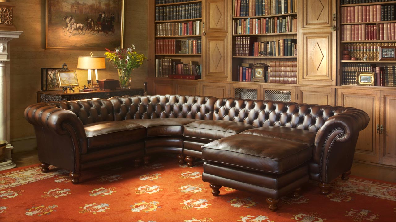 Kingston
  classic corner sofa leather Chesterfields