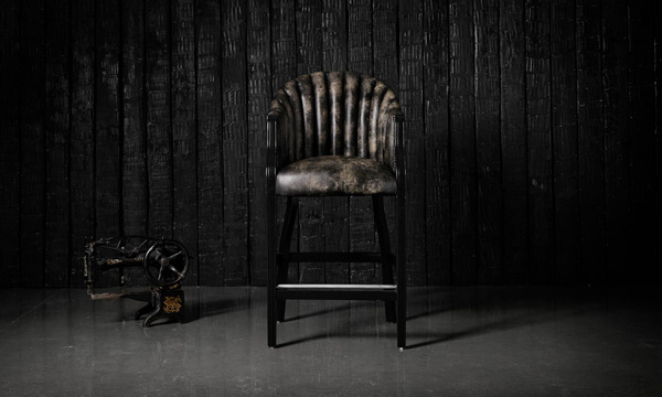 Genuine leather bar stool