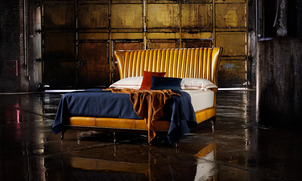 luxury leather bed