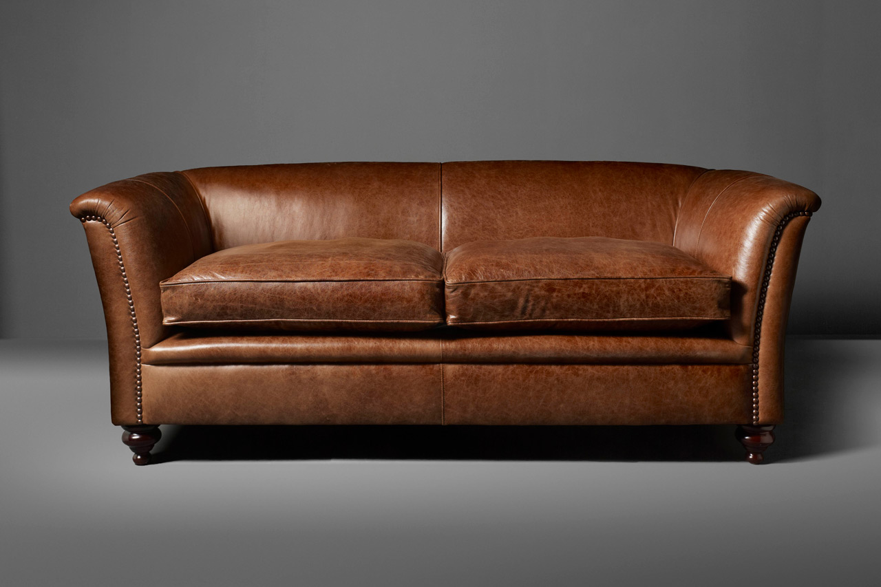 Barbican 3 seater saddle leather sofa