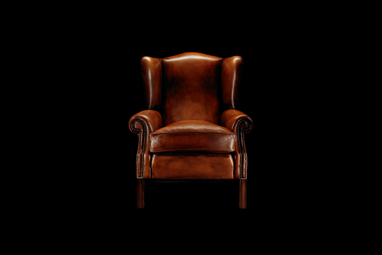 Henry Thoreau leather chesterfield chair designed for comfort and support
