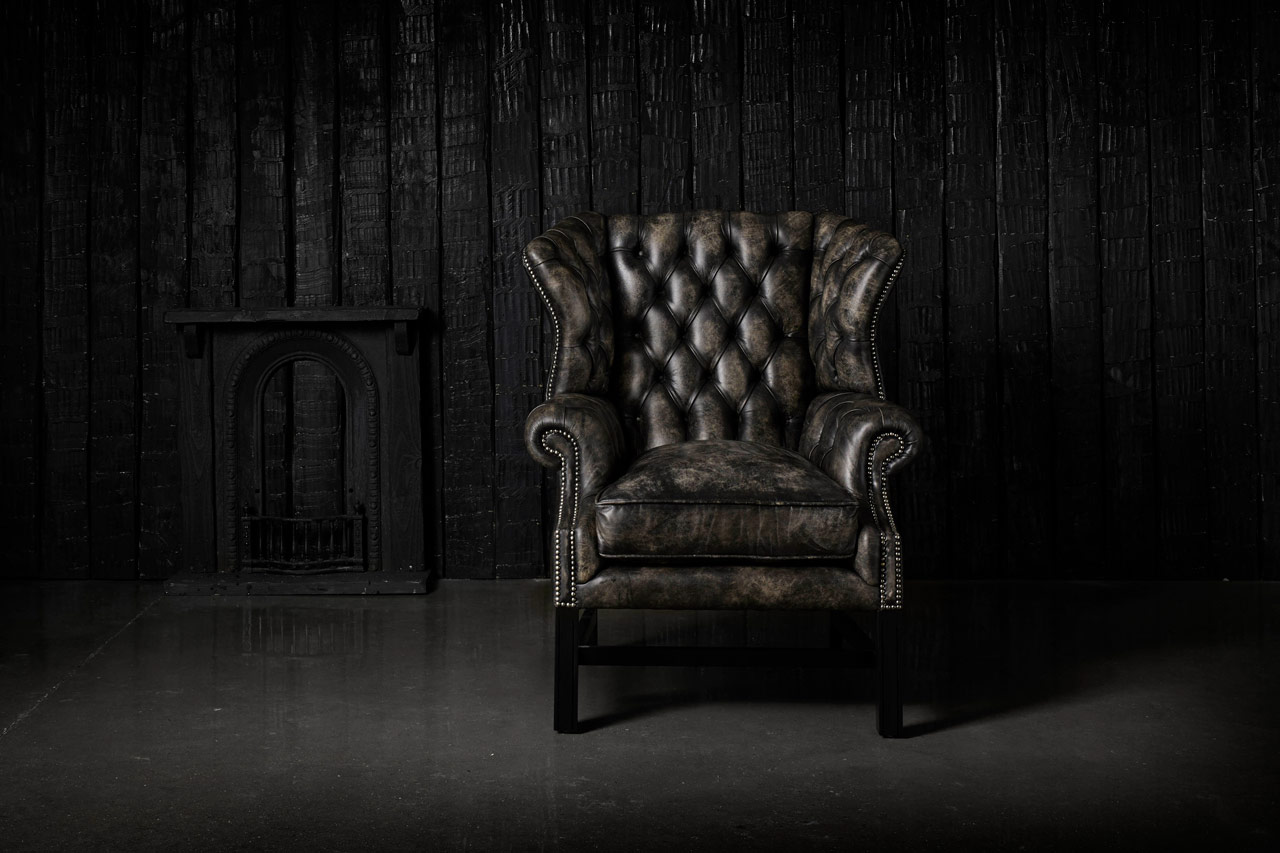 Samuel Johnson chesterfield chair featuring deep seat and supportive back