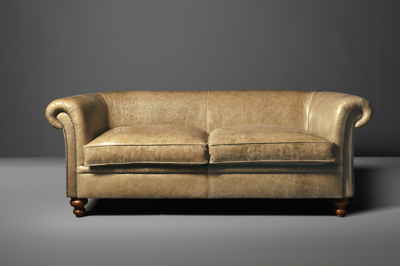 Madison 3 seater saddle leather sofa