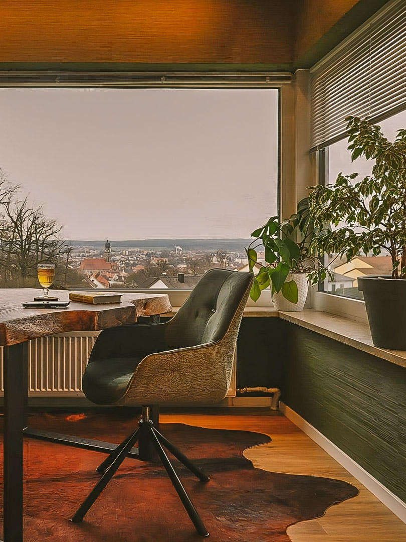 Office with Fleming Howland Chesterfield chair