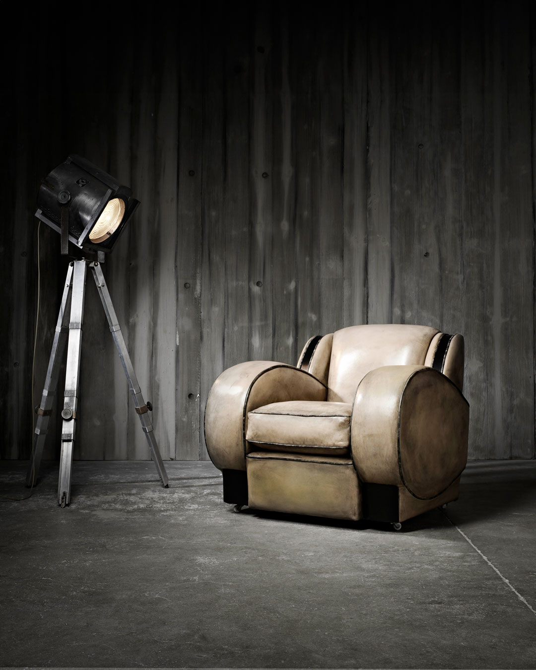 Tank art deco inspired luxury chair with opulent bucket seat design