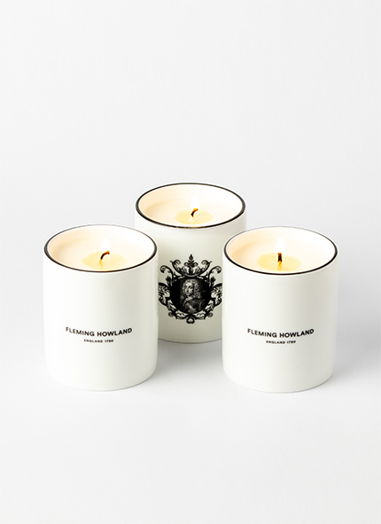 Three candles illuminating in POV1