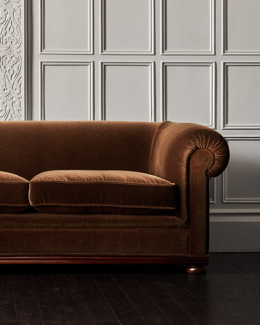 Charles Churchill mohair three seater sofa