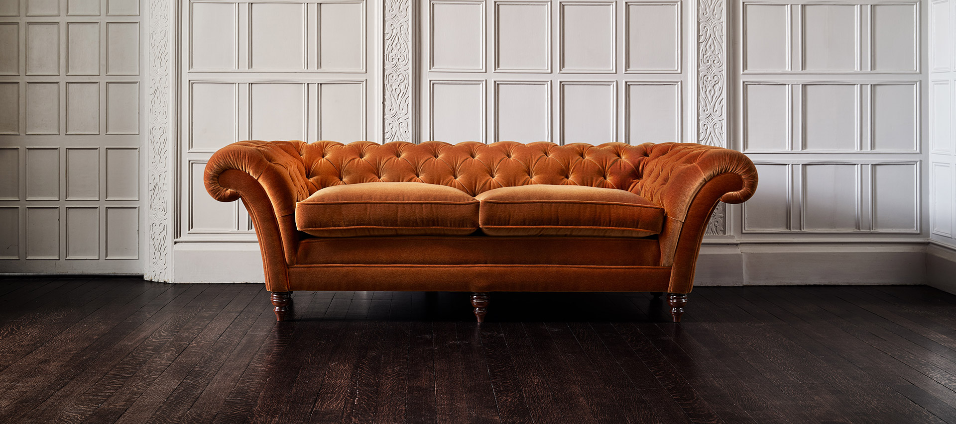 Philip Stanhope grand high end tufted sofa