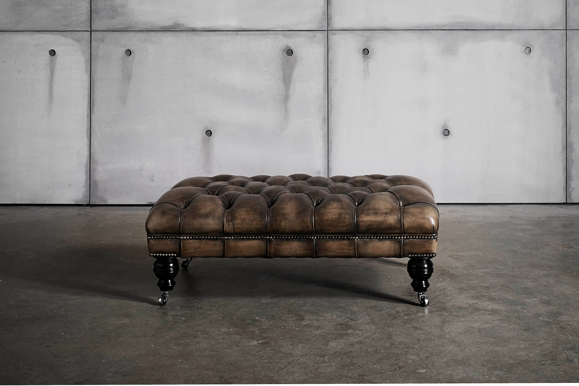 Classic Tobias hand-coloured leather sofa